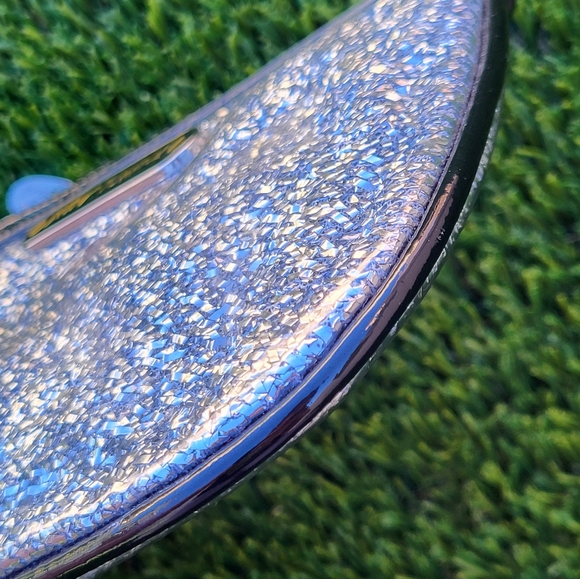 Betsy Johnson Logo Silver Metallic Clutch. - Picture 13 of 14